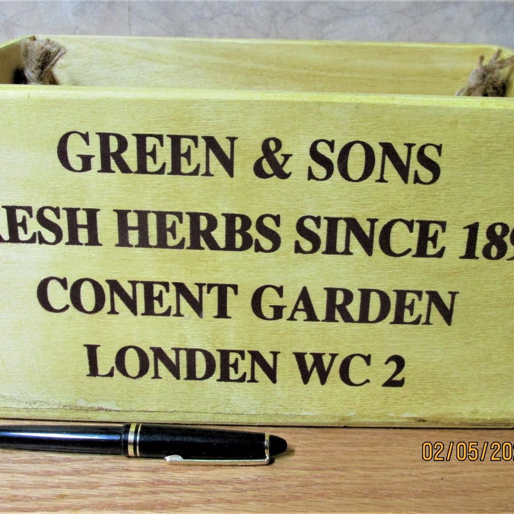 Farmhouse Décor Rustic Wood Box with Rope Handles